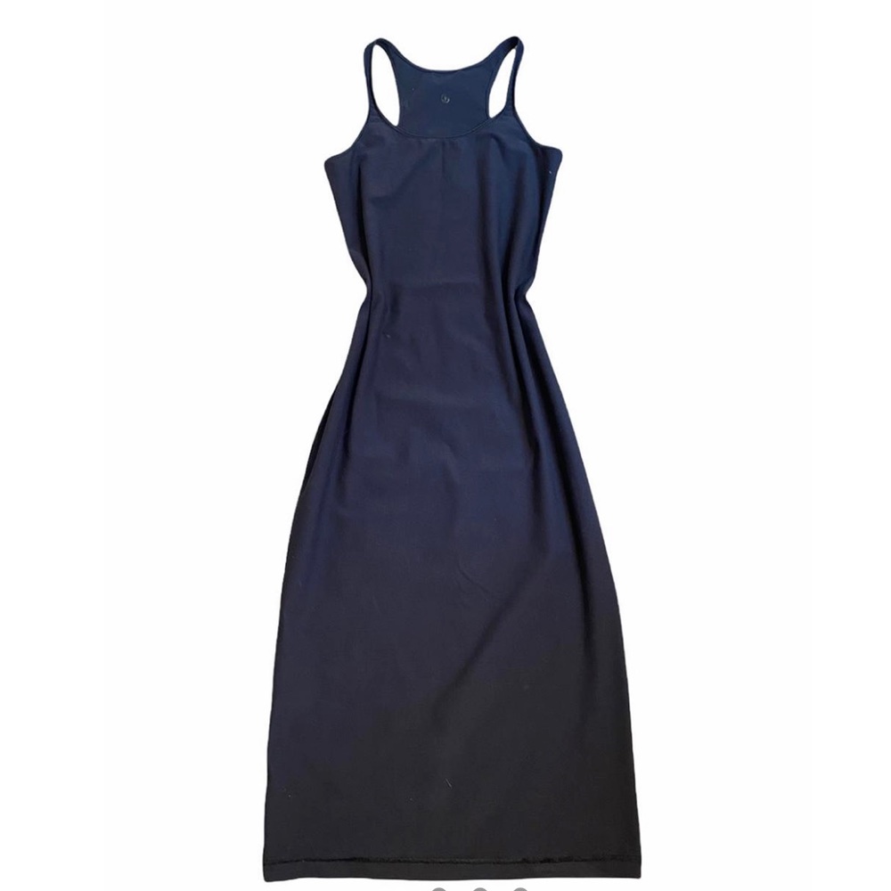 LuluLemon Refresher Black Tank Bodycon Dress.